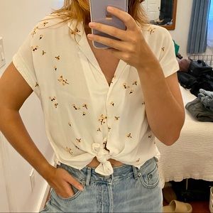 Gentle Fawn Ditsy Floral Button Down Top